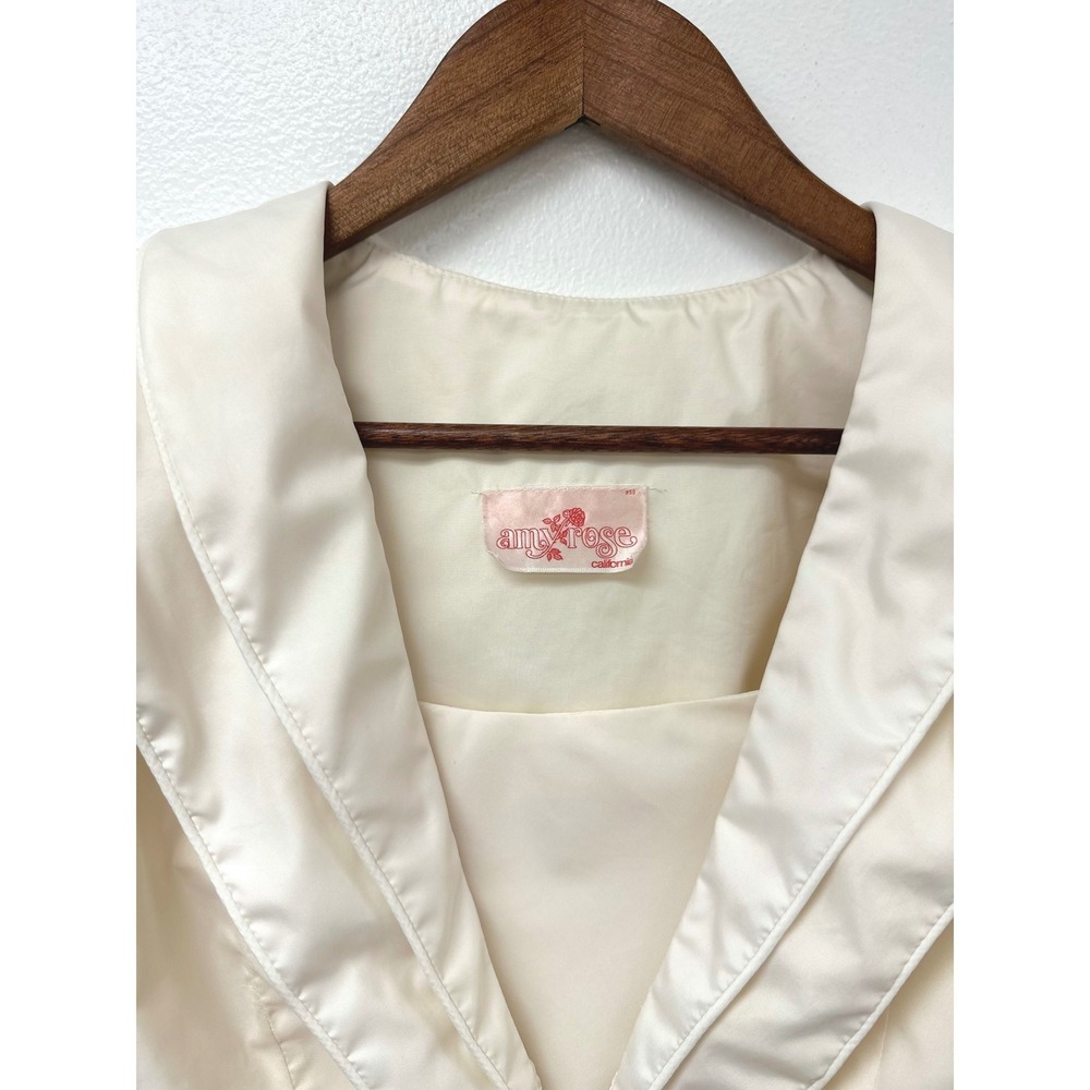 Vintage 1970s Amy Rose Romantic Prairie Coat &‎ Dress Set Cream S/M - Picture 3 of 12